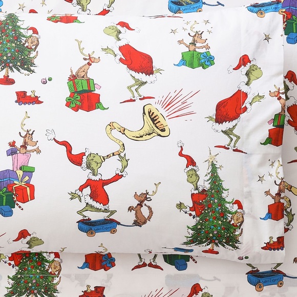 Pottery Barn Kids Dr. Seuss’s The Grinch & Max Organic Standard Pillowcase 🎄🎁 - Picture 2 of 16